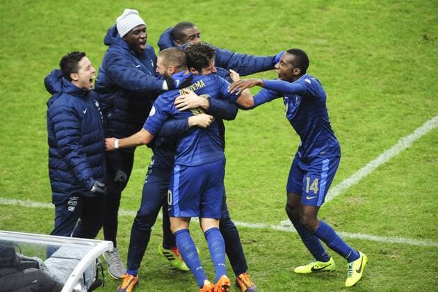 joie de Karim Benzema (fra) apres son but FOOTBALL : France vs Ukraine - Barrages - 19 11 2013 JBAutissier Panoramic 