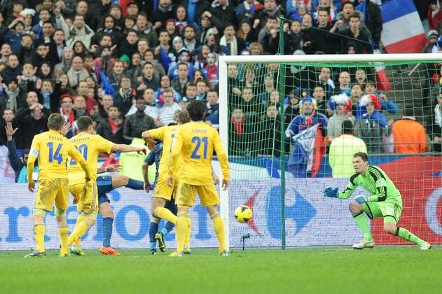 but Karim Benzema (France) FOOTBALL : France vs Ukraine - Barrages CDM 2014 - 19 11 2013 N.LeGouic FEP Panoramic 