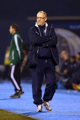 FUSSBALL - FIFA WM 2014, Play Off, CRO vs ISL ZAGREB, KROATIEN,19.NOV.13 - FUSSBALL - FIFA Weltmeisterschaft 2014, Play Off, Länderspiel, Kroatien vs Island. Bild zeigt Teamchef Lars Lagerbäck (ISL). 