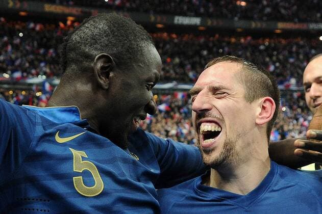 Franck Ribery (France) Mamadou Sakho (France) FOOTBALL : France vs Ukraine - Barrages CDM 2014 - 19 11 2013 N.LeGouic FEP Panoramic 