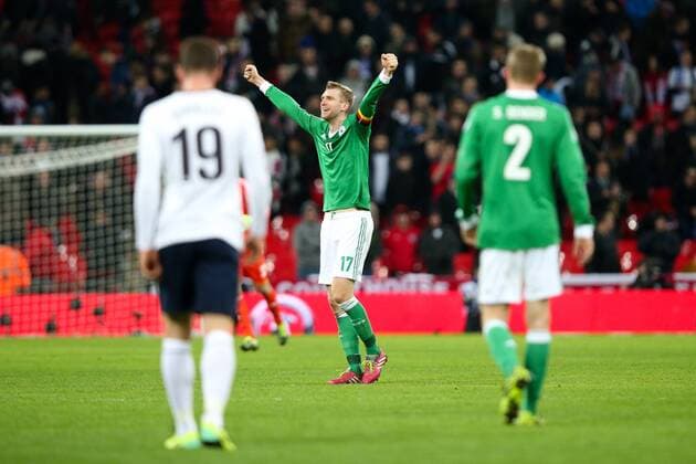 Germany s goalscorer and captain Per Mertesacker celebrates the victory - England v Germany - International Friendly - Wembley Stadium - London - 19th November 2013 - Pic Charlie Forgham-Bailey Sportimage EDITORIAL USE ONLY. No use with unauthorised audio, video, data, fixture lists, club league logos or live services. Online in-match use limited to 120 images, no video emulation. No use in betting, games or single club league player publications.