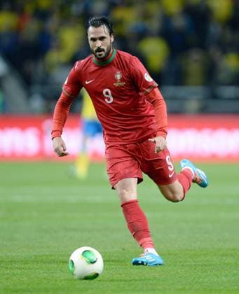 Fussball International WM Qualifikation 2014 Playoff Rückspiel in Stockholm Schweden - Portugal 19.11.2013 Hugo Almeida (Portugal) am Ball 