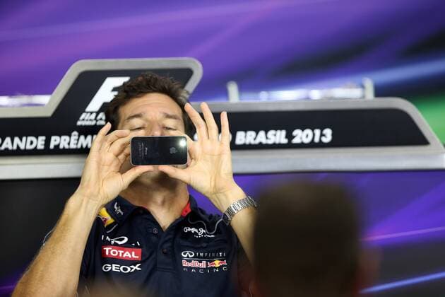21.11.2013- Press conference, Mark Webber (AUS) Red Bull Racing RB9 