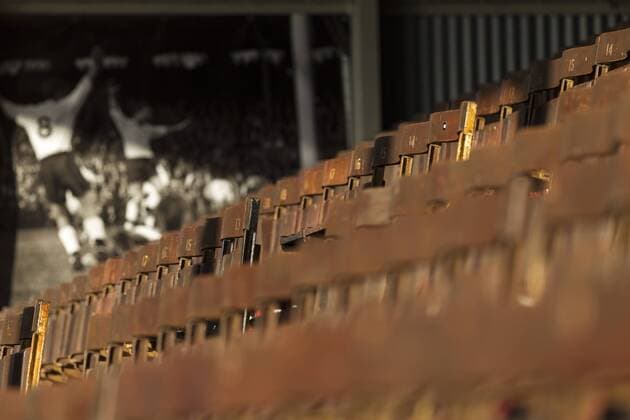 23.11.2013 London, England. A view of the old seats in the grandstand at the Premier League game between FC Fulham, Craven Cottage Stadium. xCraigxMercerx  ActionPlus11472856