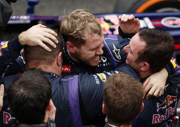 Motorsports: FIA Formula One World Championship 2013, Grand Prix of Brazil, 1 Sebastian Vettel (GER, Infiniti Red Bull Racing), xHOCHxZWEIx
