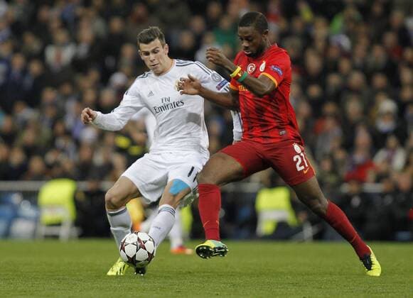 Soccer match between Real Madrid and Galatasaray Istanbul of the Champions League, held at the Santiago Bernabeu stadium, in Madrid 11 27 2013. Gareth Bale 