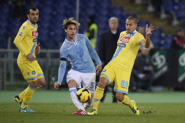 Lucas Biglia Lazio, Gokhan Inler Napoli - Roma 02-12-2013 Stadio Olimpico - Football Calcio Serie A 2013 2014 Lazio Rom vs. SSC Napoli andreaxstaccioli