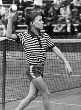 Czech tennis legend Ivan Lendl, as 9-year-old Ball Boy at a national tennis tournament in Ostrava in 1969. CTK Photo CTKPhotoFO01175560 