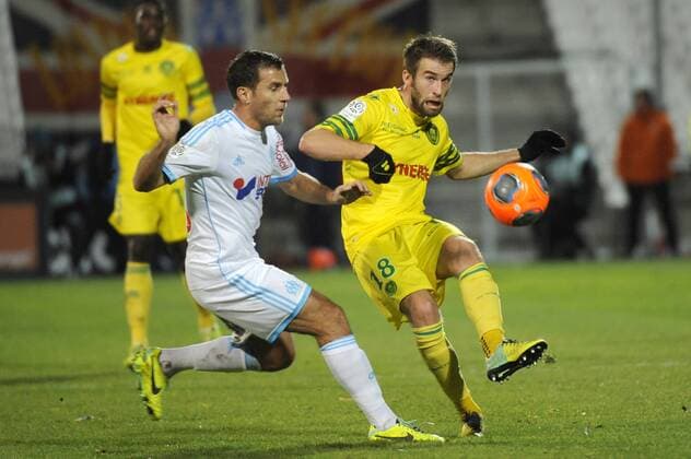 Cheyrou (OM) - Deaux (FCN) FOOTBALL : Marseille vs Nantes - Ligue 1 - 06 12 2013 FranckPennant Panoramic 