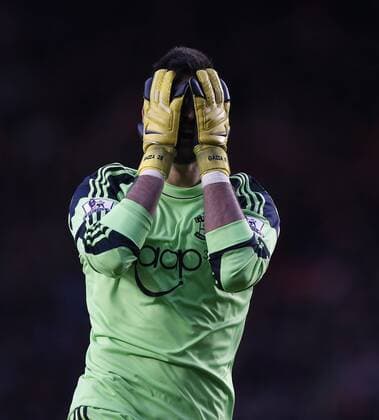 Southampton s Paulo Gazzaniiga celebrates his sides opening goal Southampton v Manchester City - Premier League - St Mary s - Southampton - 07 12 2013 - Pic David Klein Sportimage EDITORIAL USE ONLY. No use with unauthorised audio, video, data, fixture lists, club league logos or live services. Online in-match use limited to 120 images, no video emulation. No use in betting, games or single club league player publications.