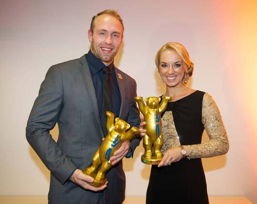 Berlin 07.12.2013 Berliner Sportler des Jahres 2013 Champions 2013 Sabine Lisicki (Tennis) und Robert Harting (Leichtathletik, Diskus) sind die Berliner Sportler des Jahres 2013