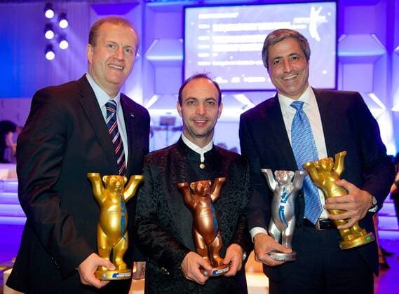 Berlin 07.12.2013 Berliner Sportler des Jahres 2013 Champions 2013 Ingo Schiller (Hertha BSC Berlin) Bob Hanning (Füchse Berlin) Kaweh Niroomand (Berlin recycling Volleys) Berliner Sportler des Jahres 2013