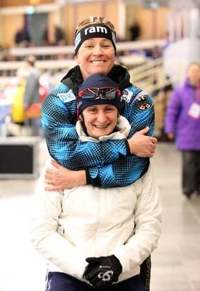 07.12.2013, Hohenschönhausen, Berlin, GER, ISU World Cup Berlin , im Bild Claudia Pechstein und Martina Sablikova