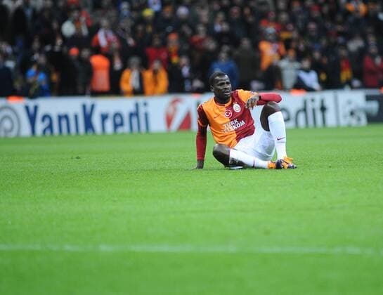 UEFA Champions League group B match between Galatasaray Istanbul and Juventus at Turk Telekom Arena Stadium on December 10, 2013 in Istanbul, Turkey. Pictured: Emmanuel Eboue of Galatasaray. 