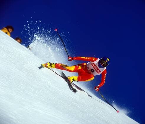 Ski Alpin WM in Crans Montana, Abfahrt: Michela Figini (Schweiz)