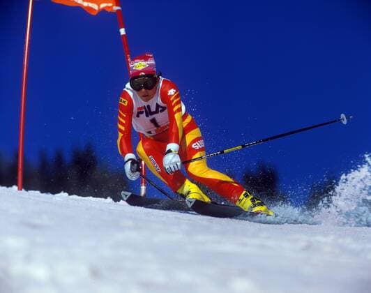 Ski Alpin WM in Crans Montana, Riesenslalom: Michela Figini (Schweiz)