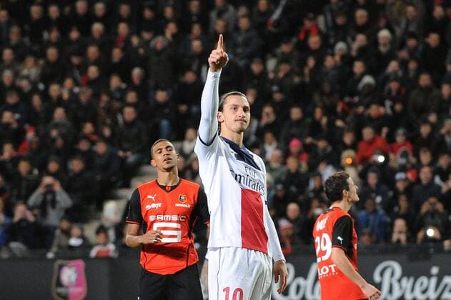 Zlatan Ibrahimovic(PSG) FOOTBALL : Stade Rennes vs Paris Saint Germain - Ligue 1 - 14 12 2013 NLeGouic FEP Panoramic 