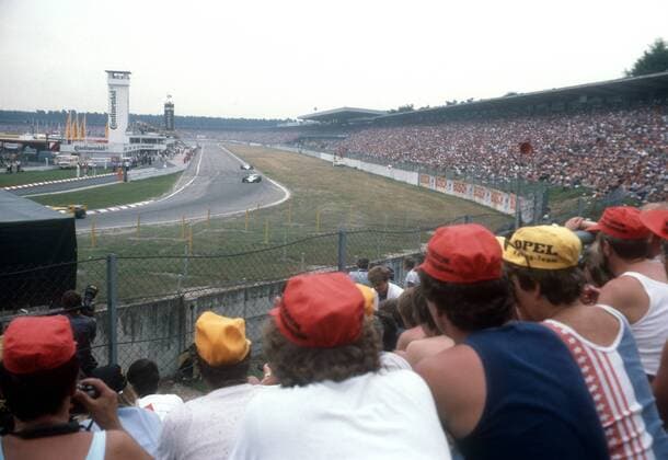 Zielgerade des GP von Deutschland 1981