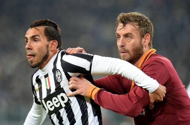 IPP20140105 Football - soccer: Serie A, Juventus Turin - AS Rom, Carlos Tevez, Daniele De Rossi xHOCHxZWEIx xItalyxPhotoxPressx 