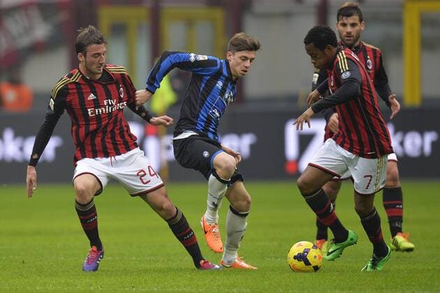 Bryan Cristante Milan, Daniele Baselli Atalanta, Robinho , Milan 06-01-2014 A 2013 2014 AC Milan - Atalanta Bergamo - Foto AndreaxStaccioli Insidefoto andreaxstaccioli