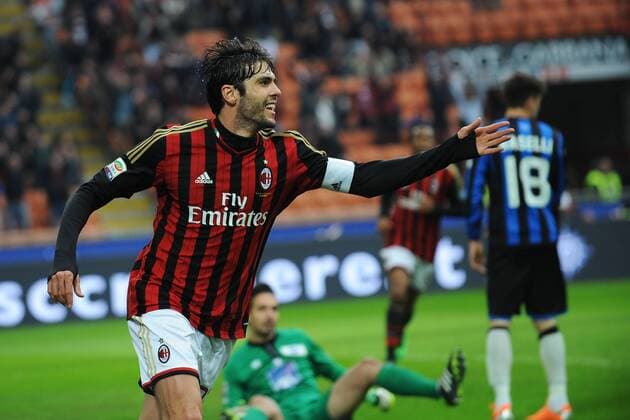 Kaka Milan 100. Goal celebration Milano 06-01-2014 A 2013 2014 AC Milan - Atalanta Bergamo - Foto AndreaxStaccioli Insidefoto andreaxstaccioli