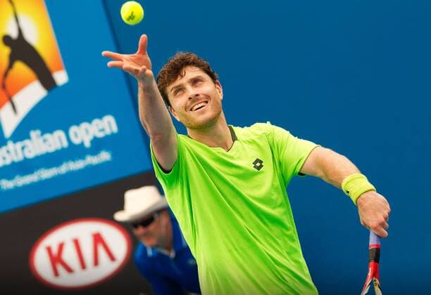 TENNIS - ATP, Australian Open 2014 MELBOURNE,AUSTRALIEN,11.JAN.14 - TENNIS - ATP Tennis Herren World Tour, Grand Slam, Australian Open, Qualifikation. Bild zeigt Michael Berrer (GER). 