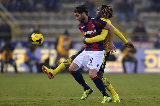 Rolando Bianchi Bologna, Pedro Luis Cavanda Lazio Roma - FC Bologna 11-01-2014 Stadio Dall Ara - Football Calcio Serie A 2013 2014 FC Bologna - Lazio Roma andreaxstaccioli