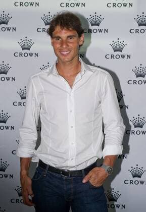 (140112) -- MELBOURNE, Jan. 12, 2014 (Xinhua) -- Rafael Nadal of Spain arrives at the IMG tennis players party at Crown Towers in Melbourne, Australia, Jan. 12, 2014. (Xinhua Bai Xue) (SP)AUSTRALIA-MELBOURNE-TENNIS-PARTY 