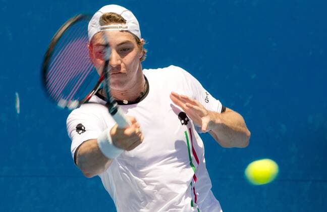TENNIS - ATP, Australian Open 2014 MELBOURNE,AUSTRALIEN,13.JAN.14 - TENNIS - ATP Tennis Herren World Tour, Grand Slam, Australian Open. Bild zeigt Jan-Lennard Struff (GER). 