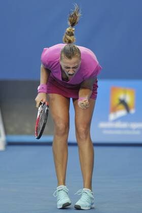 13.01.2014 Melbourne, Australia. Petra Kvitova of the Czech Republic in action on day one of the Australian Open from Melbourne Park. xEssixLimx  ActionPlus20163320