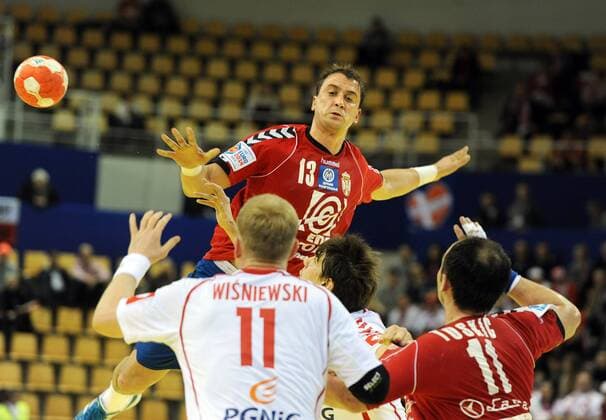 Aarhus, NRGI Atletion Arena, Dänemark, 13.01.2014 Männer-Handball-Europameisterschaft 2014 Serbien vs. Polen Momir ILIC, SER Foto und alle