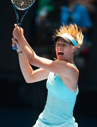 Jan. 16, 2014 - Melbourne, Victoria, Australia - Maria Sharapova (RUS) at Melbourne s Rod Laver Arena in Day 4 of the 2014 Australian Open. 2014 Tennis - Australian Open - Day 4 - ZUMAkh1