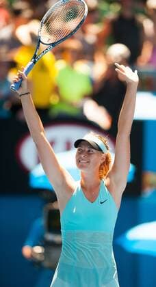 Jan. 16, 2014 - Melbourne, Victoria, Australia - Maria Sharapova (RUS) at Melbourne s Rod Laver Arena in Day 4 of the 2014 Australian Open. 2014 Tennis - Australian Open - Day 4 - ZUMAkh1