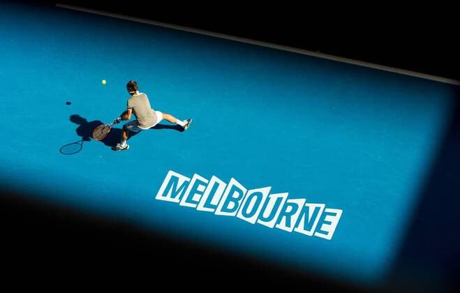 TENNIS - ATP, Australian Open 2014 MELBOURNE,AUSTRALIEN,19.JAN.14 - TENNIS - ATP Tennis Herren World Tour, Grand Slam, Australian Open. Bild zeigt David Ferrer (ESP). 