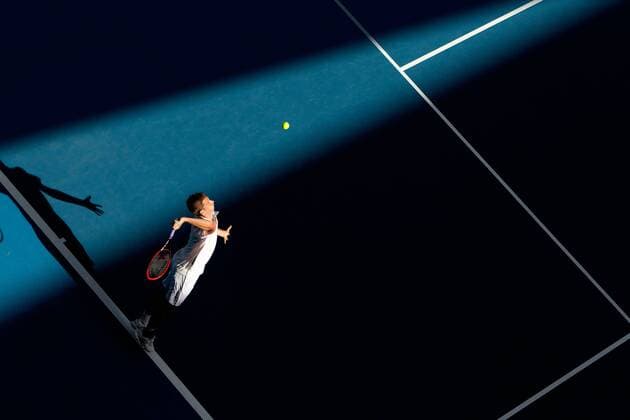 TENNIS - ATP, Australian Open 2014 MELBOURNE,AUSTRALIEN,19.JAN.14 - TENNIS - ATP Tennis Herren World Tour, Grand Slam, Australian Open. Bild zeigt Florian Mayer (GER). 
