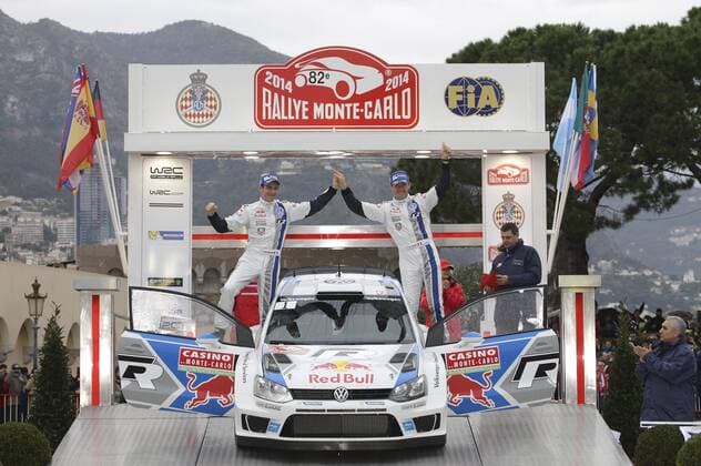 Sebastien Ogier (F), Julien Ingrassia (F) Volkswagen Polo R WRC Motorsport Rallye WM (2014) WRC Rally Monte Carlo 2014 Rally Monte Carlo 2014