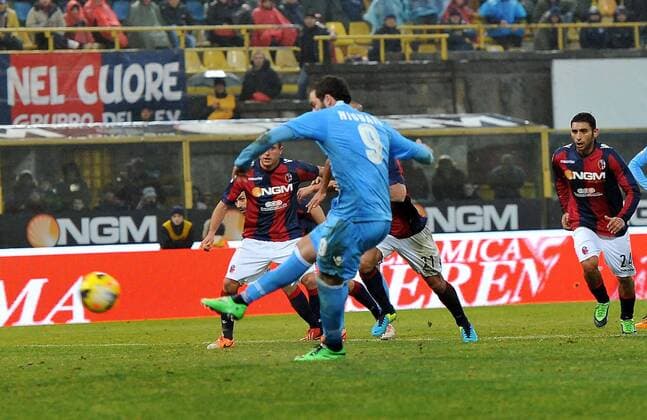 IPP20140119 Football - soccer: Serie A, FC Bologna vs SSC Neapel, gonzalo Higuain xHOCHxZWEIx xItalyxPhotoxPressx 