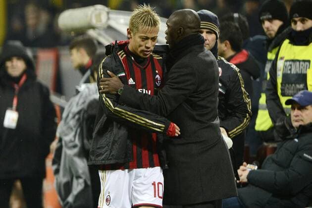 Keisuke Honda, Clarence Seedorf - Milano 19-01-2014 - 2013 2014 Serie A - AC Milan Hellas Verona -- giuseppexceleste