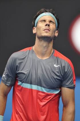 20.01.2014 Melbourne, Australia. Rafael Nadal of Spain in action on day eight of the Australian Open from Melbourne Park. xEssixLimx  ActionPlus20165624