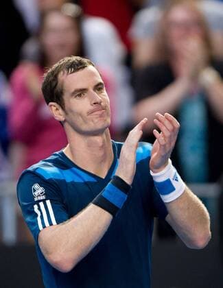 (140120) -- MELBOURNE, Jan. 20, 2014 (Xinhua) -- Andy Murray of United Kindom greets the audience after winning the men s singles fourth round match at Australian Open tennis tournament in Melbourne, Australia, Jan. 20, 2014. . (Xinhua Bai Xue) (SP)AUSTRALIA-MELBOURNE-TENNIS 