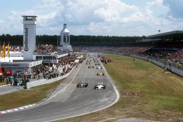 Großer Preis von Deutschland auf dem Hockenheimring: Start- und Zielgerade