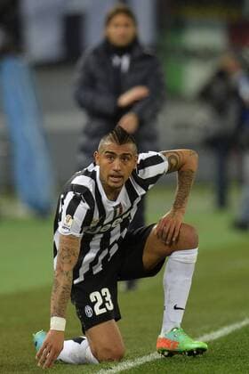Arturo Vidal, Antonio Conte Juventus Roma 21-01-2014 Stadio Olimpico - Football Calcio Coppa Italia 2013 2014 AS Roma - Juventus Turin. andreaxstaccioli