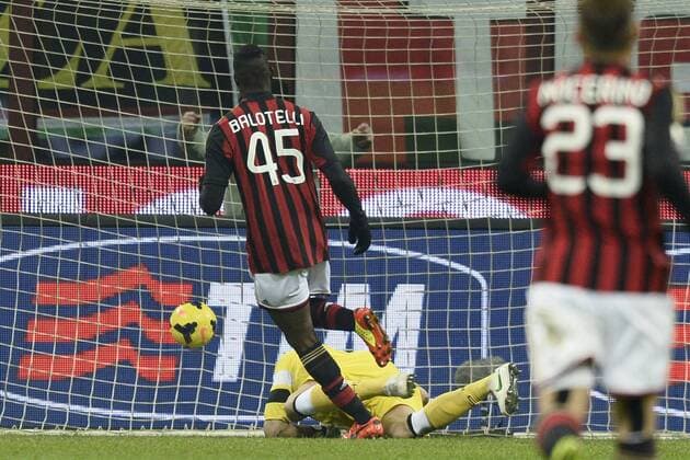 Milano 22 01 2014 - coppa Italia AC Milan vs. Udinese Calcio: Mario Balotelli 