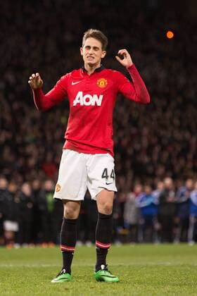 Adnan Januzaj of Manchester United (ManU) rues his penalty miss - Manchester United (ManU) vs. Sunderland FC - Capital One Cup Semi Final Second Leg - Old Trafford - Manchester - 22 01 2014 Pic Philip Oldham Sportimage EDITORIAL USE ONLY. No use with unauthorised audio, video, data, fixture lists, club league logos or live services. Online in-match use limited to 120 images, no video emulation. No use in betting, games or single club league player publications.