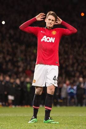 Adnan Januzaj of Manchester United (ManU) rues his penalty miss - Manchester United (ManU) vs. Sunderland FC - Capital One Cup Semi Final Second Leg - Old Trafford - Manchester - 22 01 2014 Pic Philip Oldham Sportimage EDITORIAL USE ONLY. No use with unauthorised audio, video, data, fixture lists, club league logos or live services. Online in-match use limited to 120 images, no video emulation. No use in betting, games or single club league player publications.