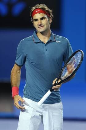 Roger Federer, SUI, during semi-final of 2014 Australian Open in Melbourne; 24 01 2014 -