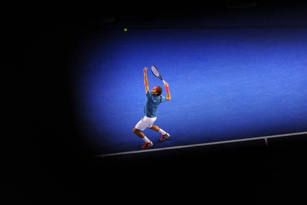 Roger Federer (SUI) TENNIS : Open d Australie - Melbourne - 24 01 2014 TennisMagazine Panoramlc 
