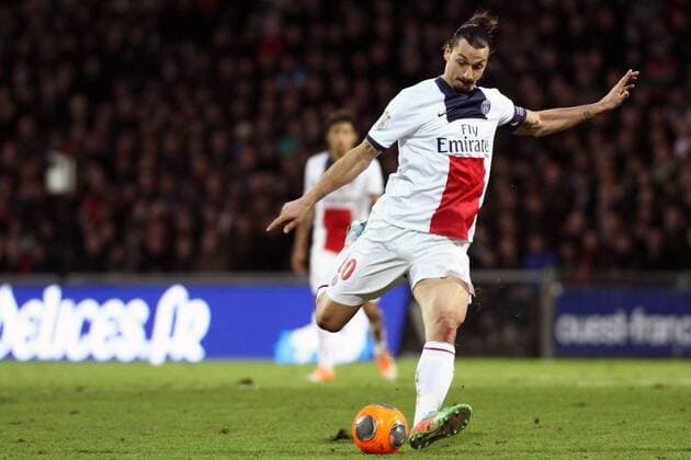 Zlatan IBRAHIMOVIC - FOOTBALL : EA En Avant Guingamp vs PSG Paris Saint Germain - Ligue 1 - 25 01 2014 FEP Panoramic 