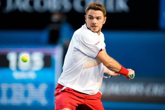 Jan. 26, 2014 - Melbourne, Victoria, Australia - January 26, 2014: 8th seed Stanislas WAWRINKA (SUI) in the Men s Final on day 14 of the 2014 Australian Open grand slam tennis tournament at Melbourne Park in Melbourne, Australia. Sydney Tennis 2014: Australian Open JAN 26 - ZUMAc04
