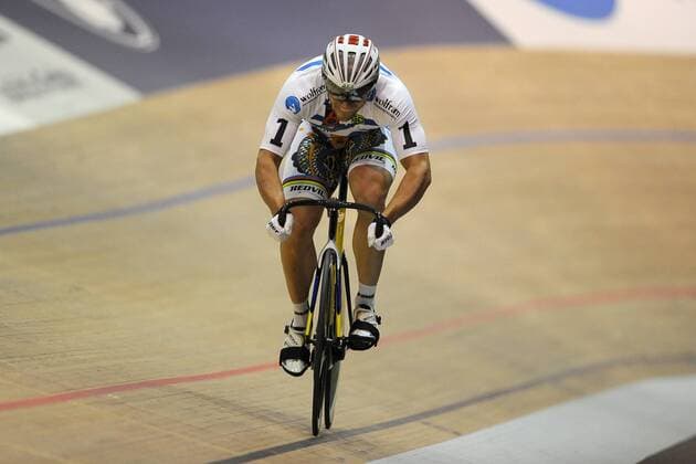 Maximilian LEVY ( GER Berlin ) - Champions Sprint International - Aktion - Rennszene - Querformat - quer - horizontal - Veranstaltung Event: 103. Berliner Sechstagerennen 2014 - Ort Location: Velodrom Berlin - Deutschland Germany - Europa Europe - Date Datum: 26.01.2014